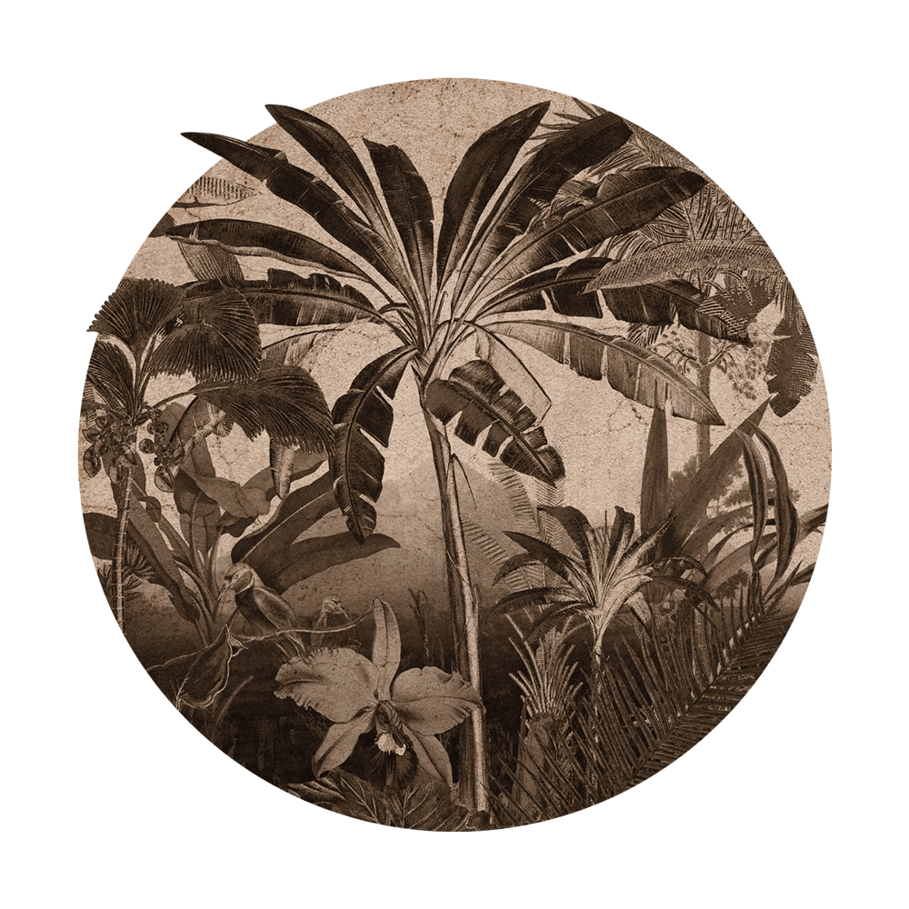 Wall Art – Wallpaper Robinson Rust round 3D Model