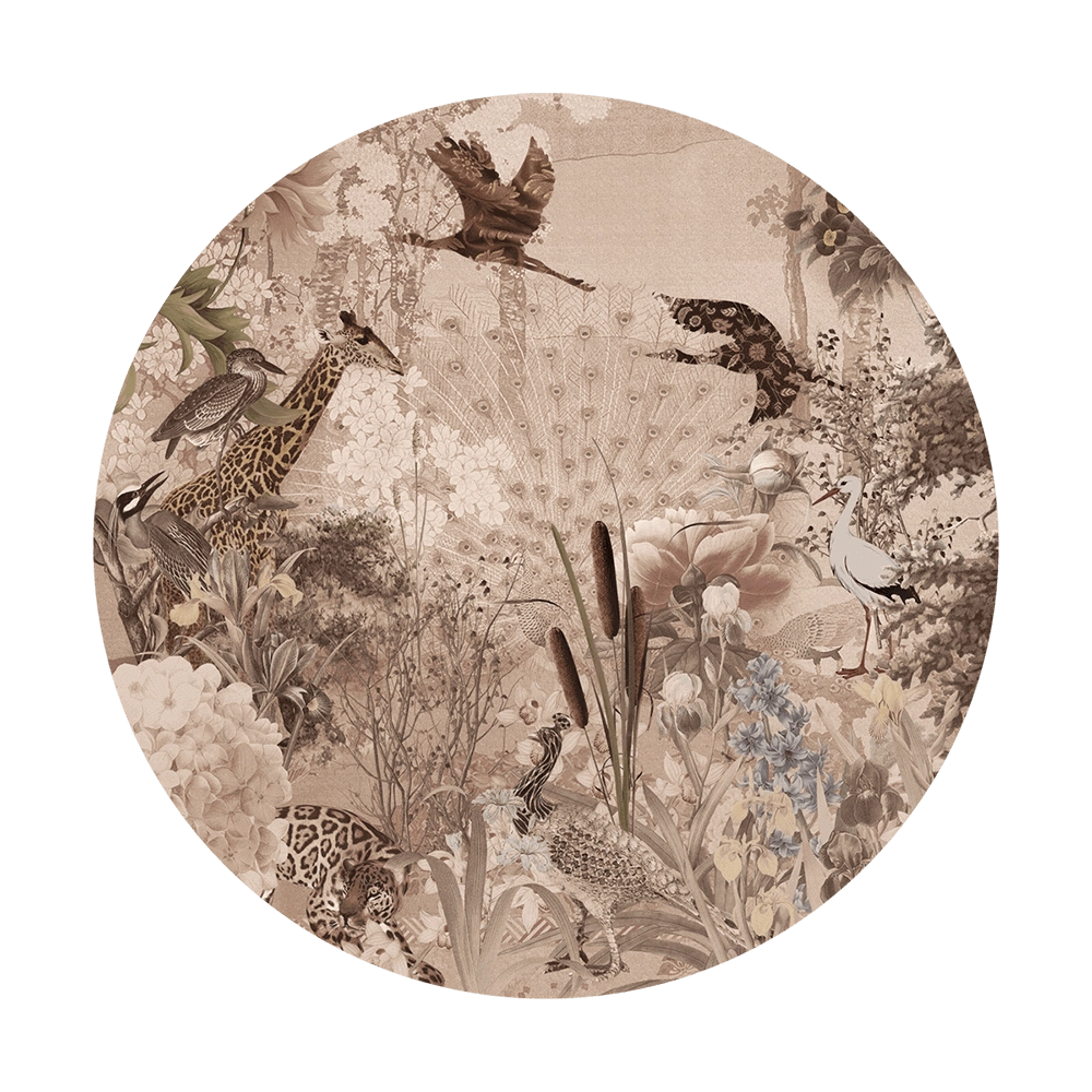 Wall Art – Wallpaper Secret Garden round 3D Model