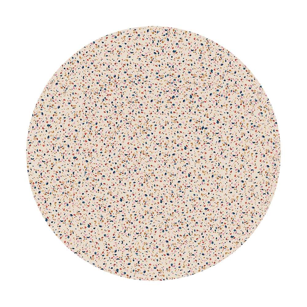 Wall Art – Wallpaper Terrazzo Pink round 3D Model