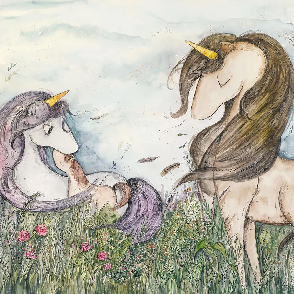 Wall Art – Wallpaper Wild Unicorns 3D Model