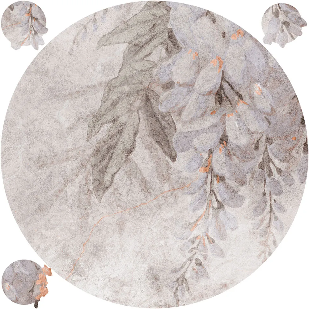 Wall Art – Wallpaper Wisteria round 3D Model