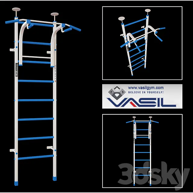 wall bars + horizontal bar 3D Model