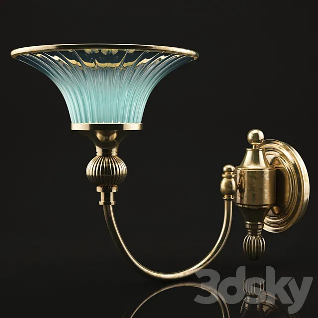 wall brass lamp 3D Model wall brass lamp 3D Model