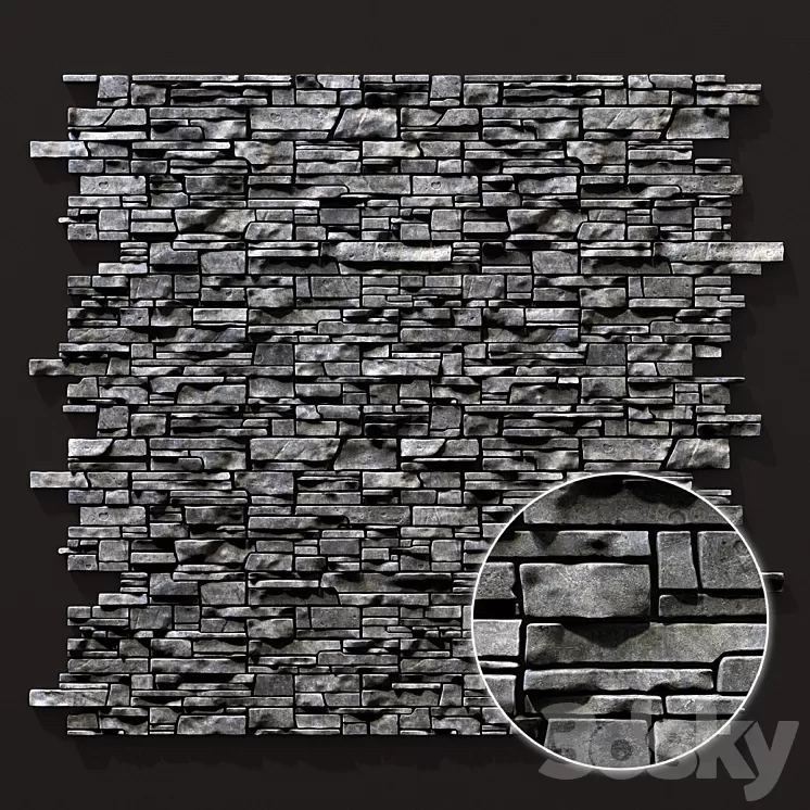 Wall clincer brick rock n3 / Wall clinker rock 3D Model Wall clincer brick rock n3 / Wall clinker rock 3D Model