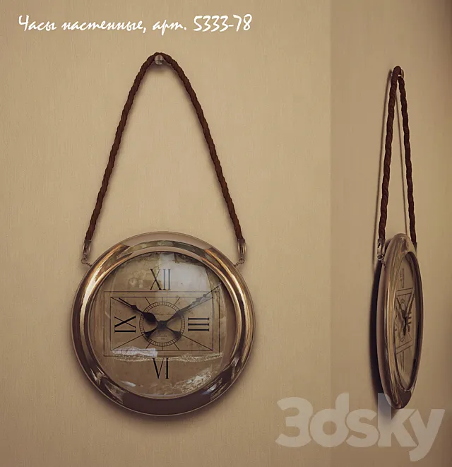 Wall clock. art. 5333-78 3DModel Wall clock. art. 5333-78 3DModel