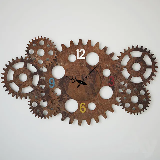 Wall Clock Gear Wheel 3DModel Wall Clock Gear Wheel 3DModel