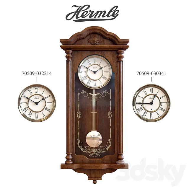 Wall Clock Hermle 3D Model Wall Clock Hermle 3D Model