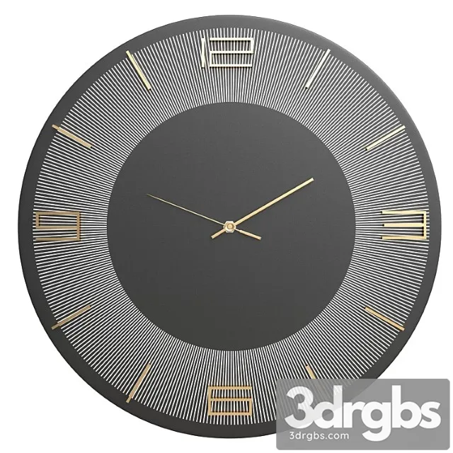 Wall Clock Leonardo Black 3D Model Download