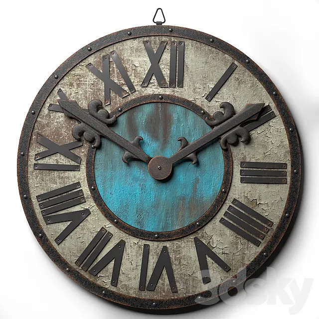Wall clock Loft Style Ø80 3D Model Wall clock Loft Style Ø80 3D Model