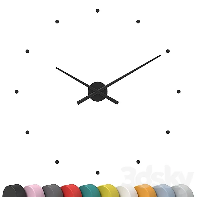 Wall clock Nomon 3D Model Wall clock Nomon 3D Model