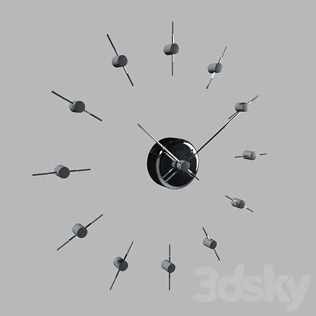 Wall clock Nomon Merlin 12N-125 3D Model Wall clock Nomon Merlin 12N-125 3D Model