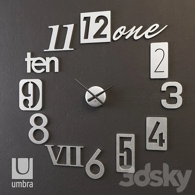 Wall clock Numbra 3DModel Wall clock Numbra 3DModel