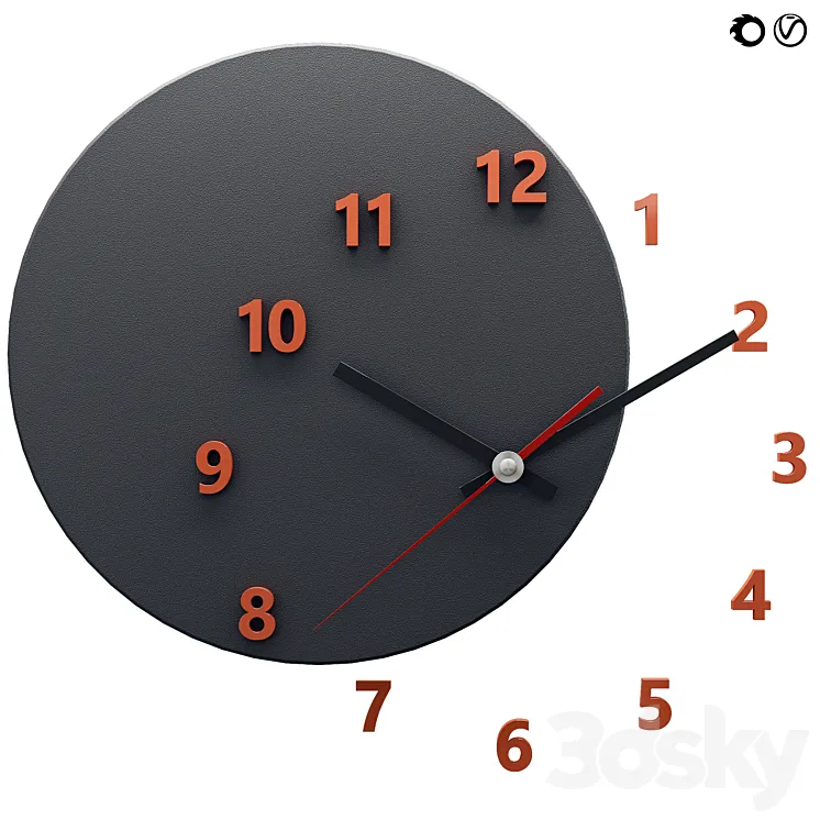 WALL CLOCK OUT OF TIME 3D Model Free Download