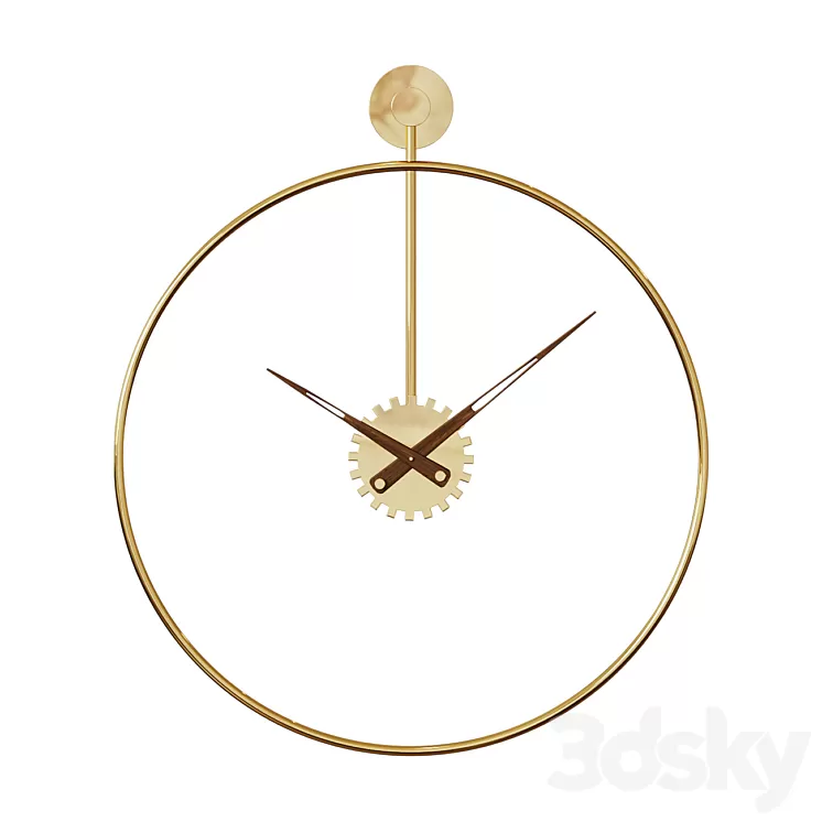 Wall clock Revolve 3D Model Free Download