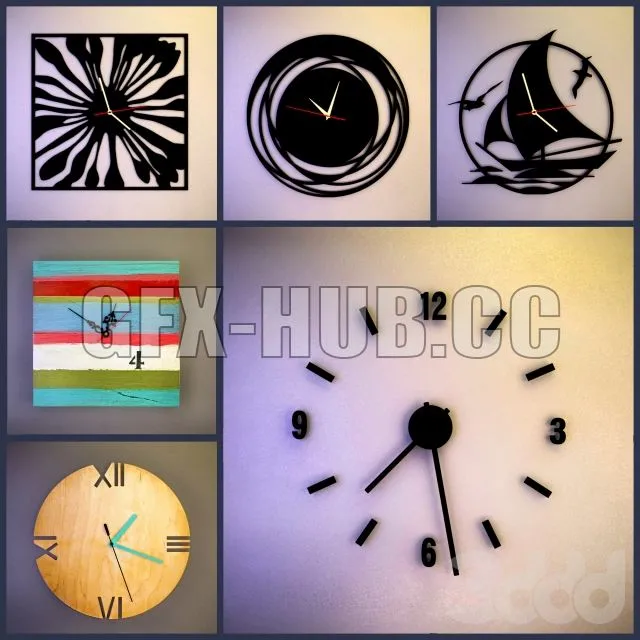Wall Clock The Collection Number 7 3D Model Wall Clock The Collection Number 7 3D Model