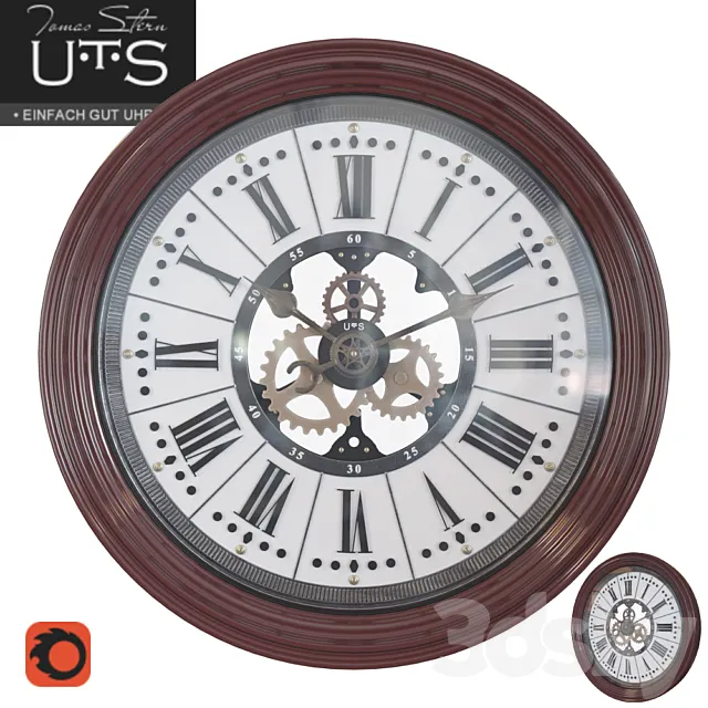 WALL CLOCK TOMAS STERN 9028 3D Model WALL CLOCK TOMAS STERN 9028 3D Model