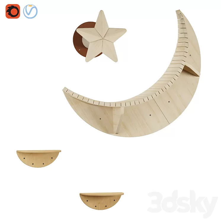 [3DSKY] Wall Complex For Cats Starry Night Set By Myzoo 3D Model | NEW ...