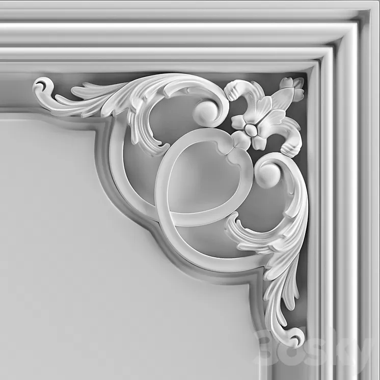 Wall corner piece 3D Model Wall corner piece 3D Model