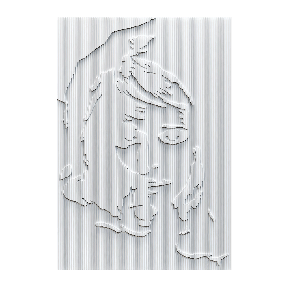 Wall deco – FACE B-37 3D Model