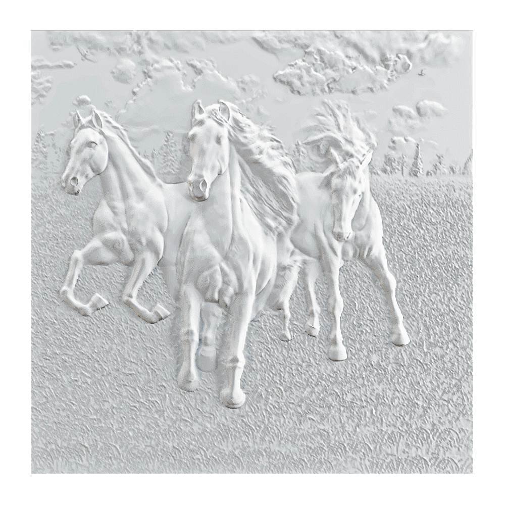 Wall deco – HORSES B-48 3D Model