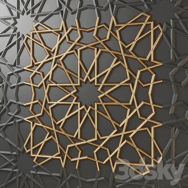 Wall decor 003. Arabic 3DModel Wall decor 003. Arabic 3DModel