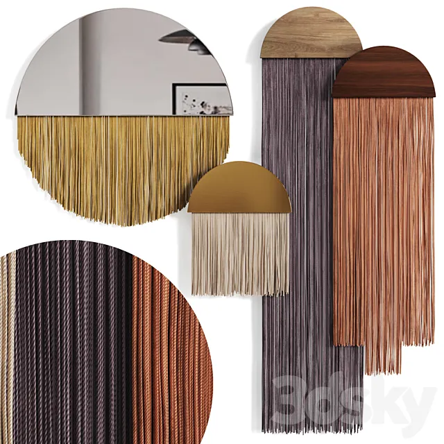 Wall Decor Boho Wall Hanging 3DModel Wall Decor Boho Wall Hanging 3DModel