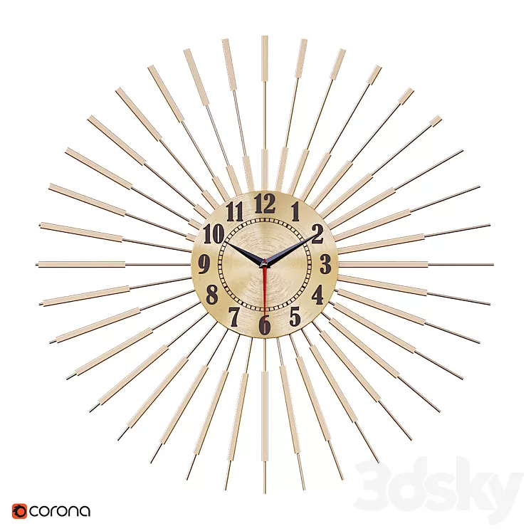 Wall decor clock 3D Model