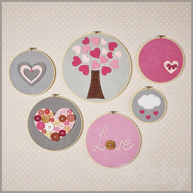 Wall decor in Tambour 3DModel Wall decor in Tambour 3DModel