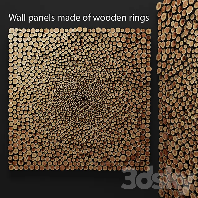 Wall decor of wooden rings. panel. wooden decor. disks. rings. cut. cut. picture. decorative wall. eco design. style 3DModel Wall decor of wooden rings. panel. wooden decor. disks. rings. cut. cut. picture. decorative wall. eco design. style 3DModel