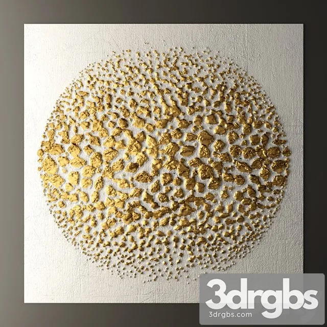 Wall Decor Picture Gold Luxury Lukhuri Decor Art Modern Art Abstraction 23 3D Model Download