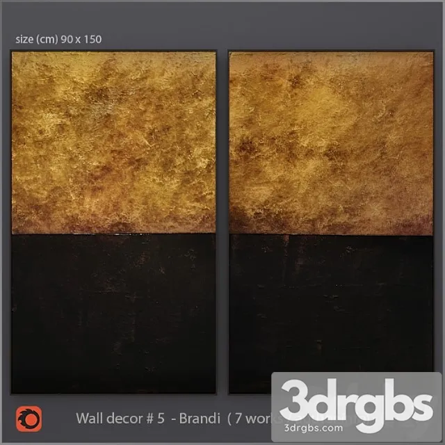 Wall decor – pictures set 5 3D Model Download