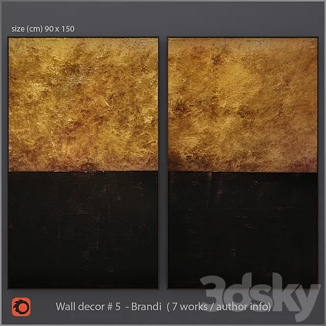 Wall decor – pictures set 5 3DModel Wall decor – pictures set 5 3DModel