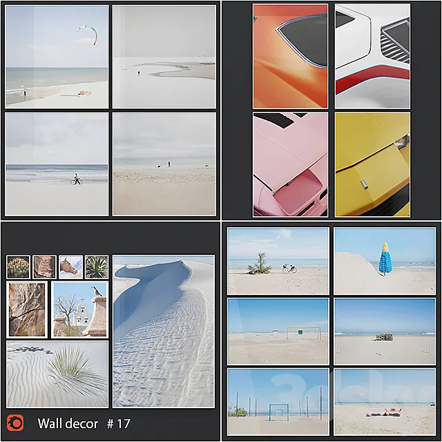 Wall decor – pictures sets 17 3D Model Wall decor – pictures sets 17 3D Model