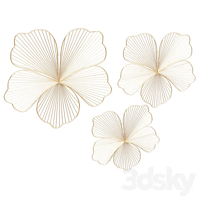 Wall Decor Wall panel flowers 3D Model Wall Decor Wall panel flowers 3D Model