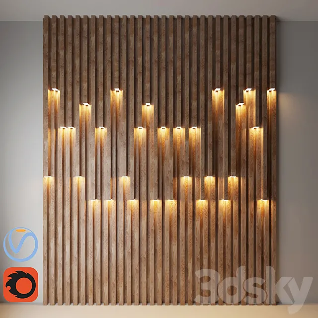 wall decorate light 2 3DModel wall decorate light 2 3DModel