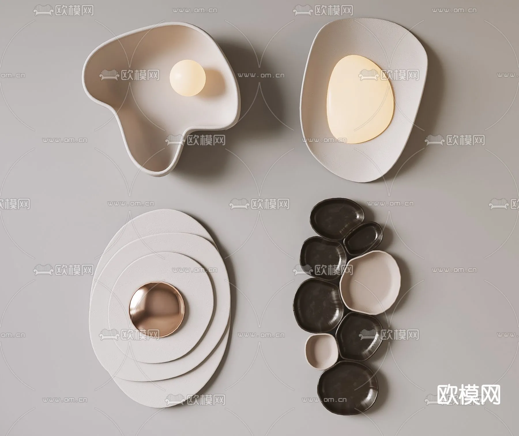Wall Decoration 3D Models – Decor Sets – 002 – VRAY Render Wall Decoration 3D Models – Decor Sets – 002 – VRAY Render