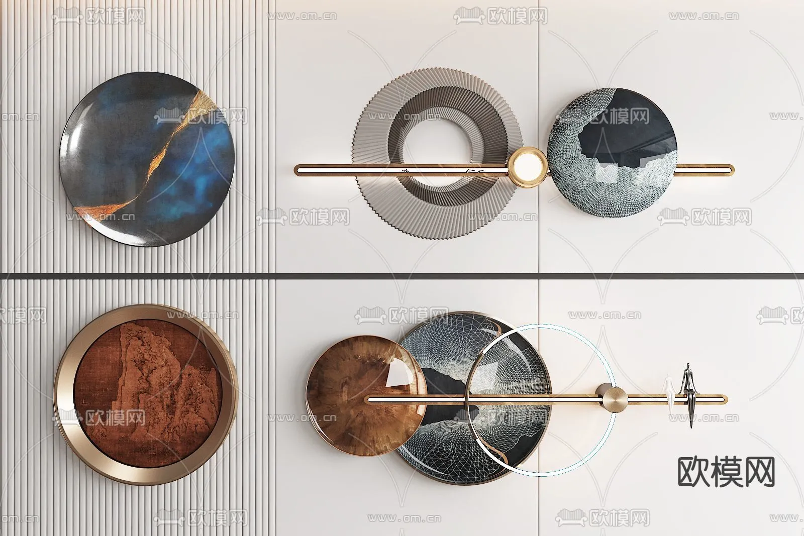 Wall Decoration 3D Models – Decor Sets – 010 – VRAY Render Wall Decoration 3D Models – Decor Sets – 010 – VRAY Render