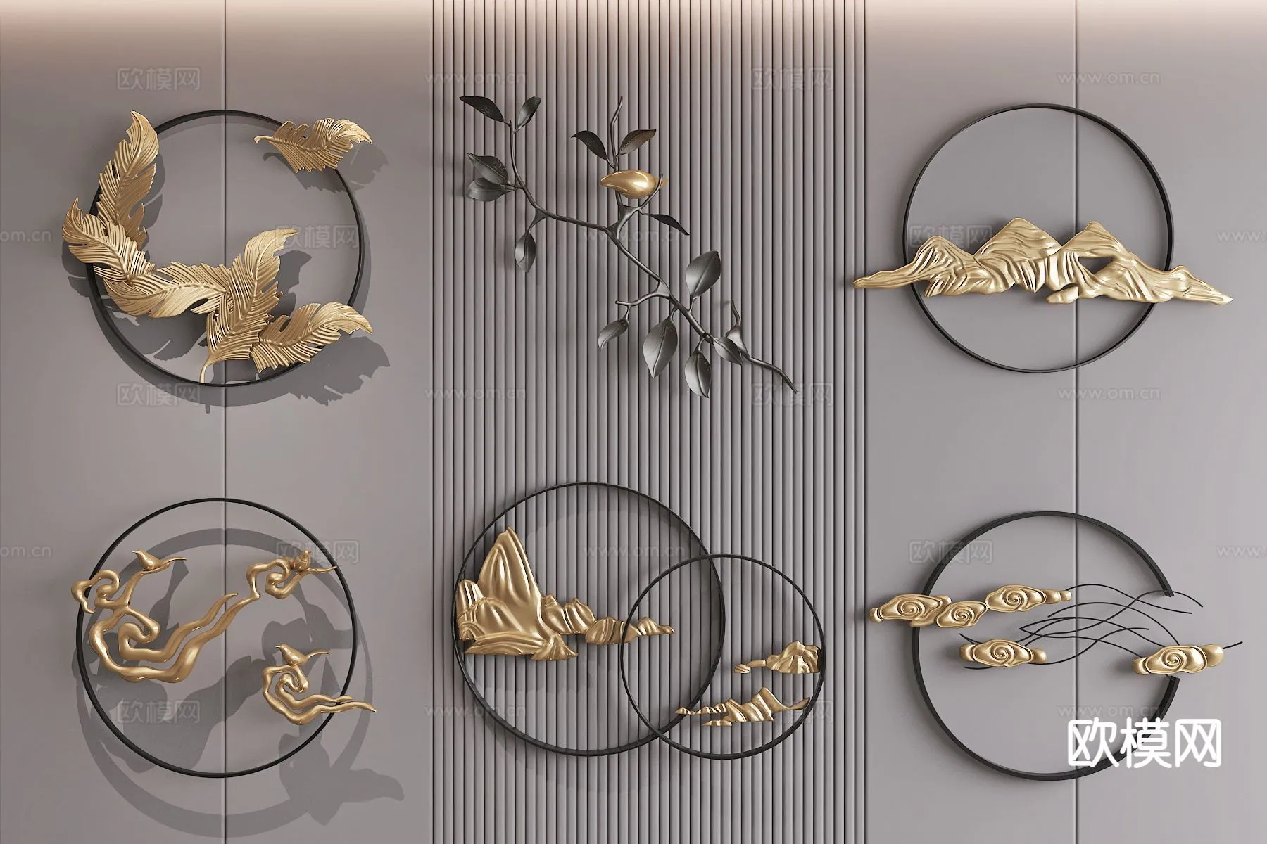 Wall Decoration 3D Models – Decor Sets – 017 – VRAY Render Wall Decoration 3D Models – Decor Sets – 017 – VRAY Render