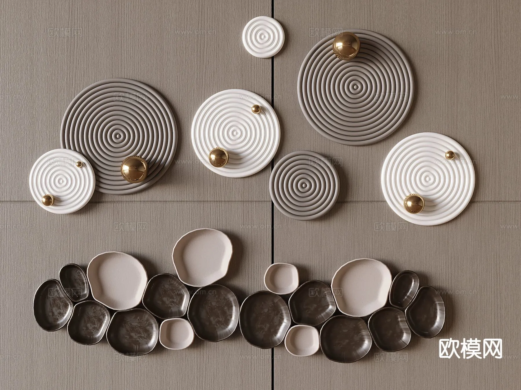 Wall Decoration 3D Models – Decor Sets – 019 – VRAY Render Wall Decoration 3D Models – Decor Sets – 019 – VRAY Render