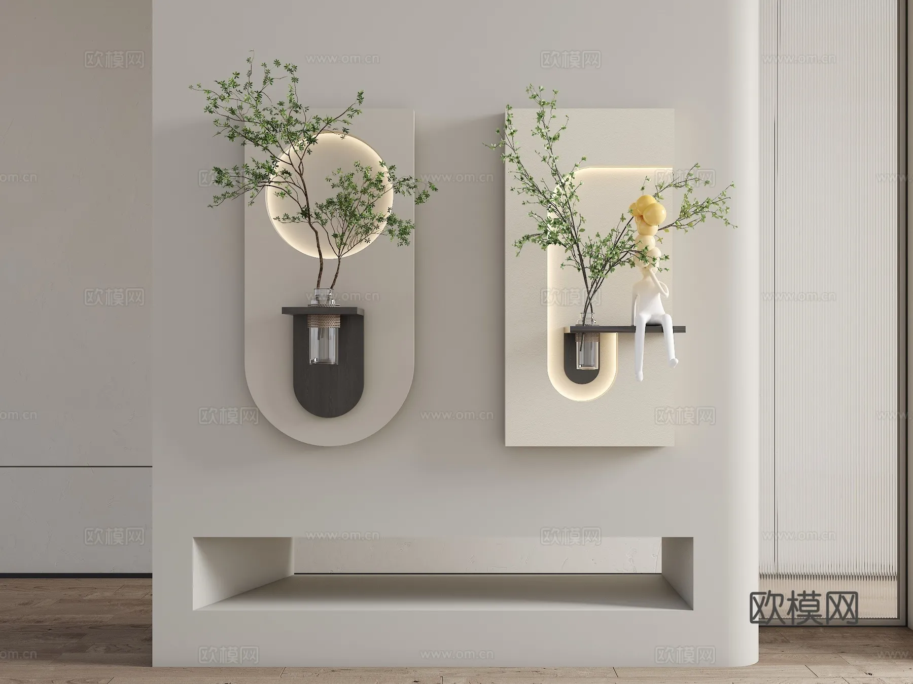 Wall Decoration 3D Models – Decor Sets – 033 – VRAY Render Wall Decoration 3D Models – Decor Sets – 033 – VRAY Render