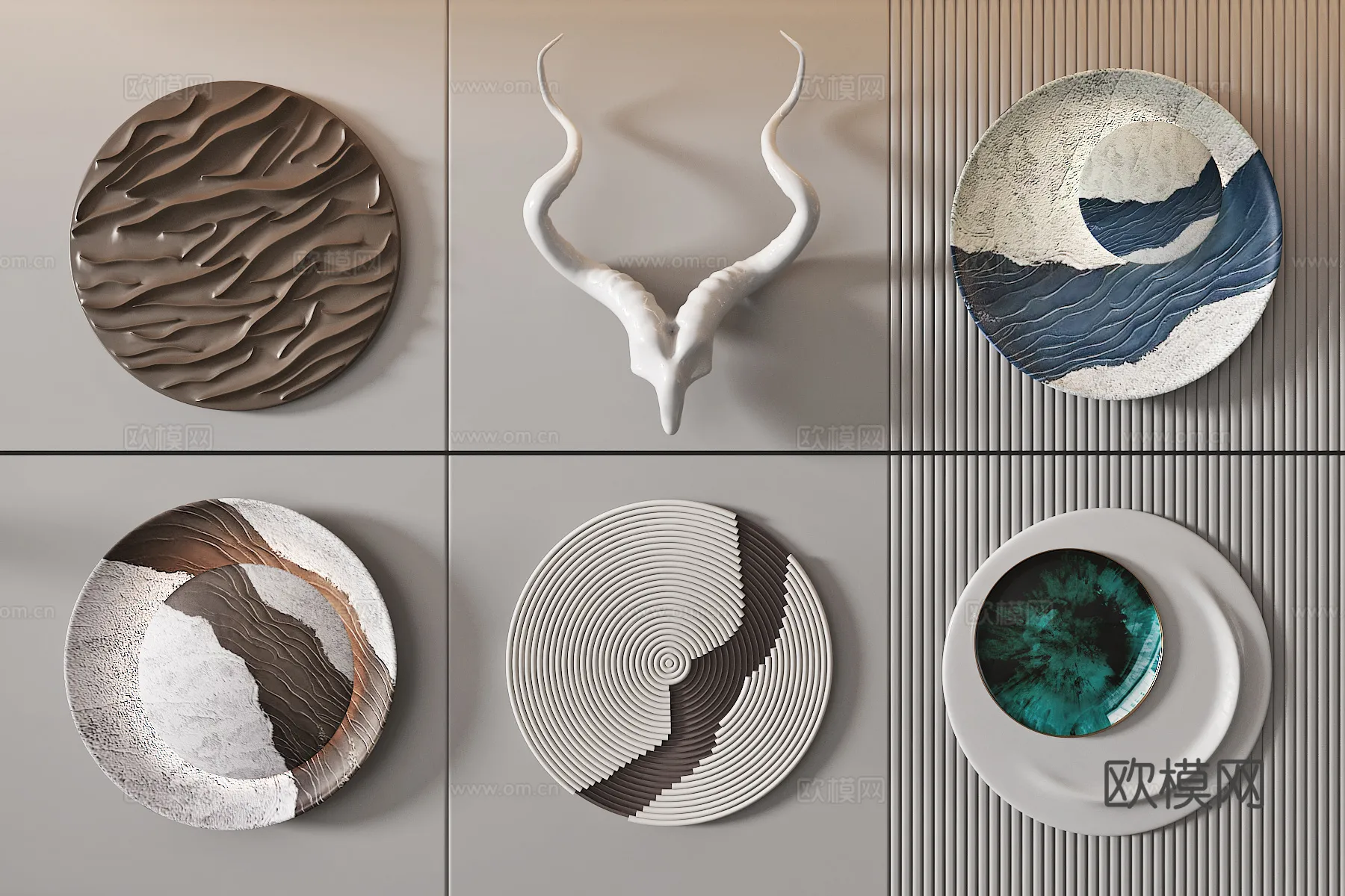 Wall Decoration 3D Models – Decor Sets – 047 – VRAY Render Wall Decoration 3D Models – Decor Sets – 047 – VRAY Render