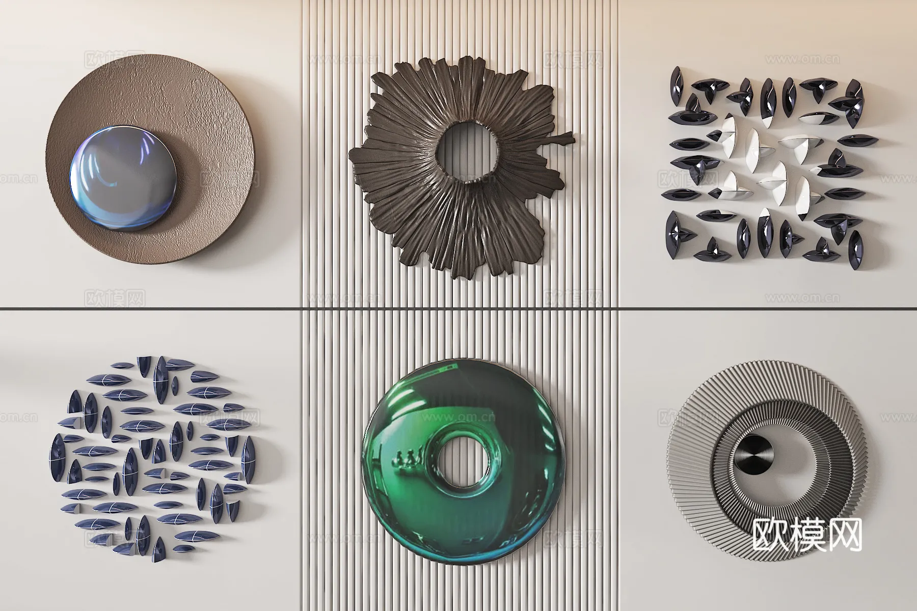 Wall Decoration 3D Models – Decor Sets – 048 – VRAY Render Wall Decoration 3D Models – Decor Sets – 048 – VRAY Render