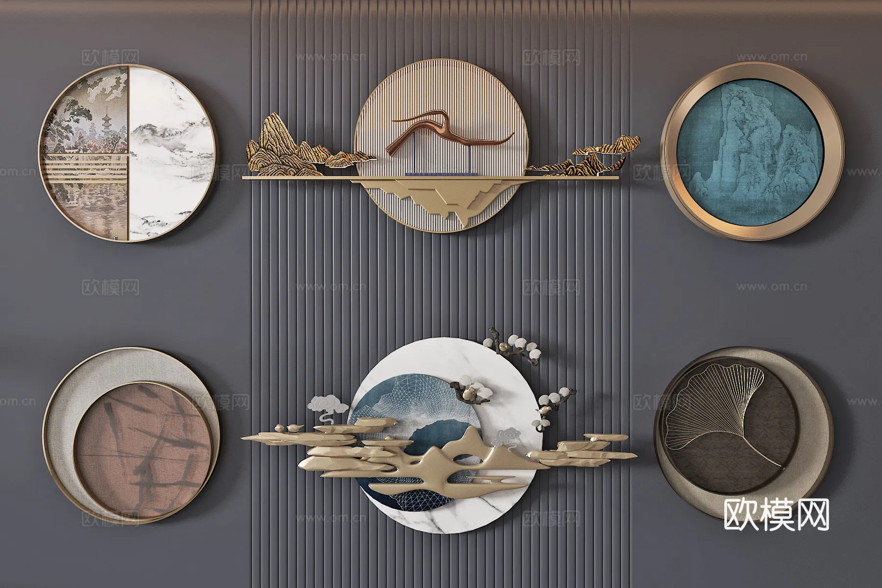 Wall Decoration 3D Models – Decor Sets – 053 – VRAY Render Wall Decoration 3D Models – Decor Sets – 053 – VRAY Render