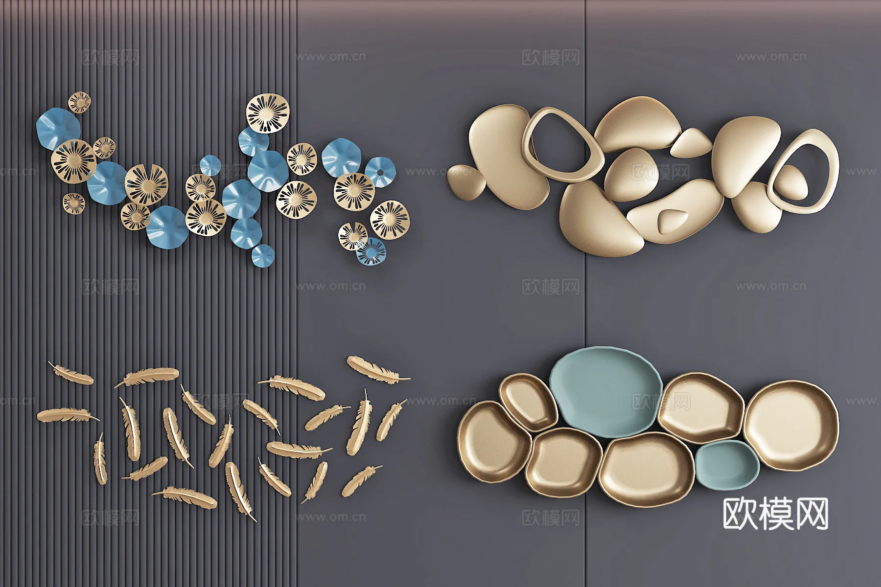 Wall Decoration 3D Models – Decor Sets – 064 – VRAY Render Wall Decoration 3D Models – Decor Sets – 064 – VRAY Render