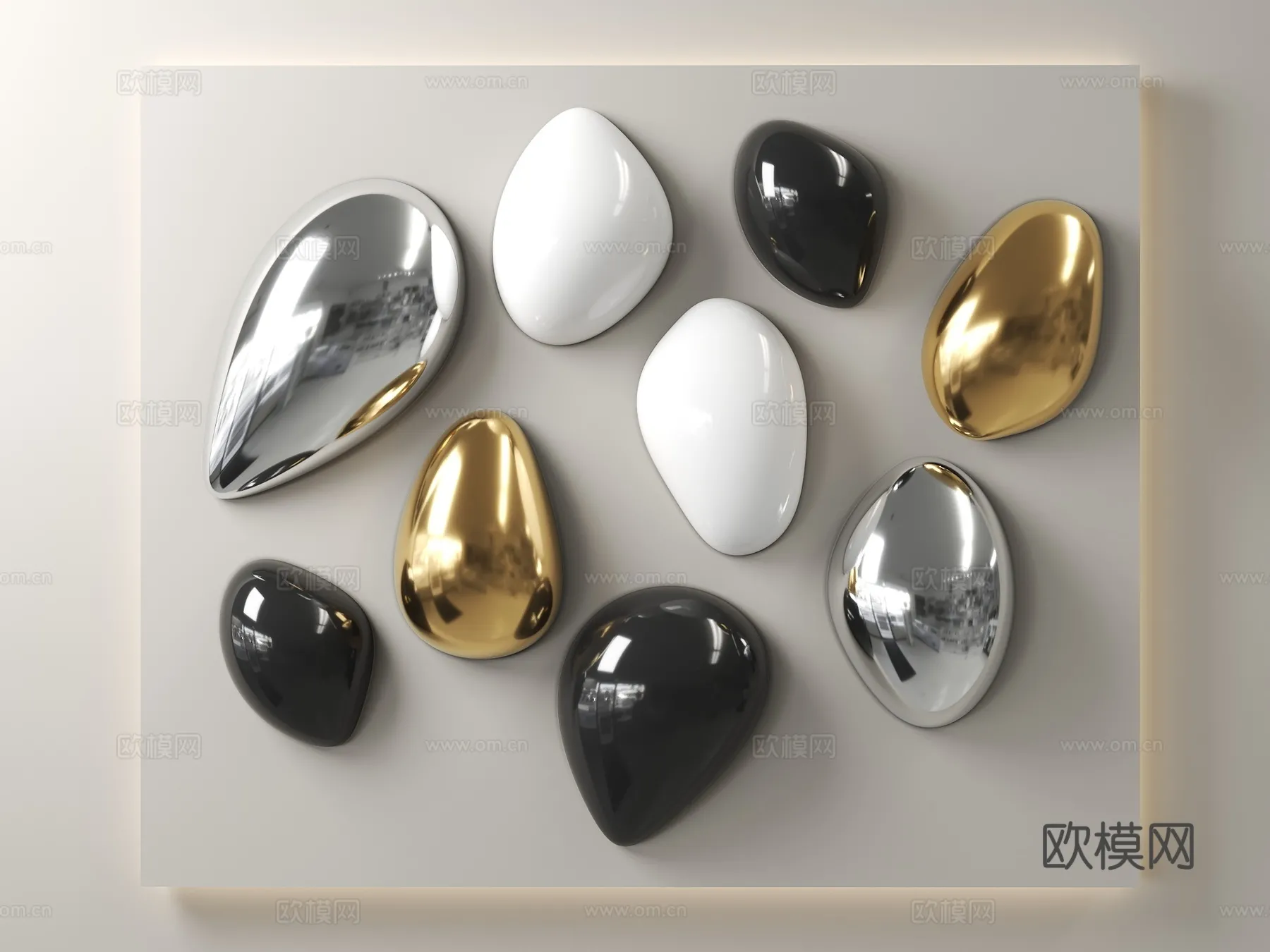 Wall Decoration 3D Models – Decor Sets – 069 – VRAY Render Wall Decoration 3D Models – Decor Sets – 069 – VRAY Render