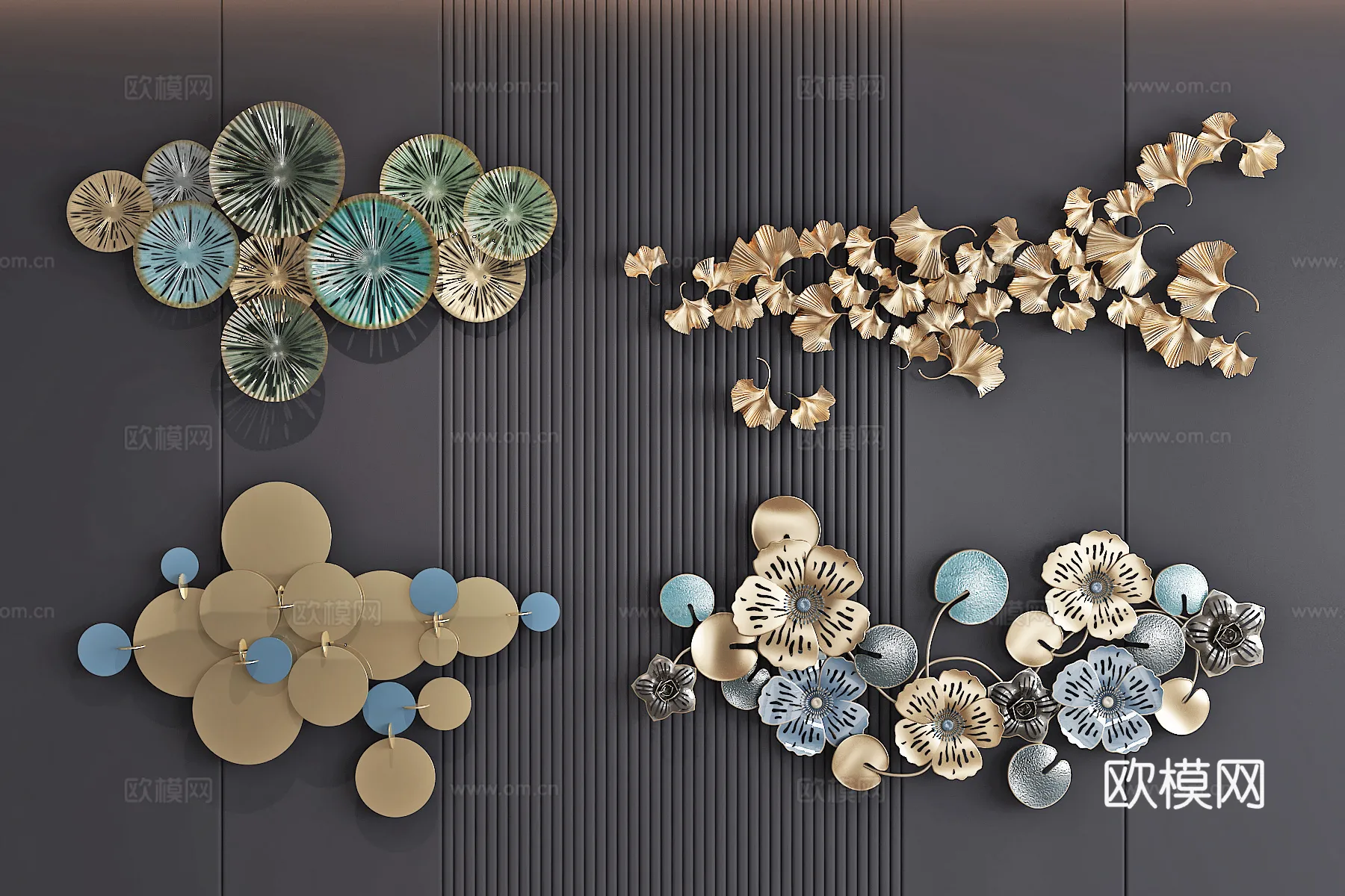 Wall Decoration 3D Models – Decor Sets – 090 – VRAY Render Wall Decoration 3D Models – Decor Sets – 090 – VRAY Render