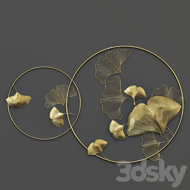 Wall Decoration Metal-Ginkgo Bilo 3DModel Wall Decoration Metal-Ginkgo Bilo 3DModel
