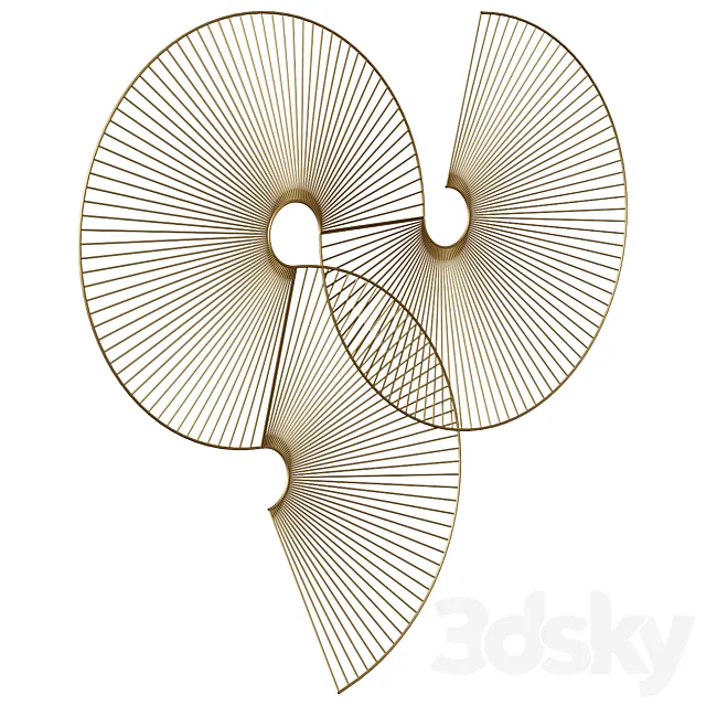 Wall decoration Venertia gold 63.5 x 61 cm 3DModel Wall decoration Venertia gold 63.5 x 61 cm 3DModel