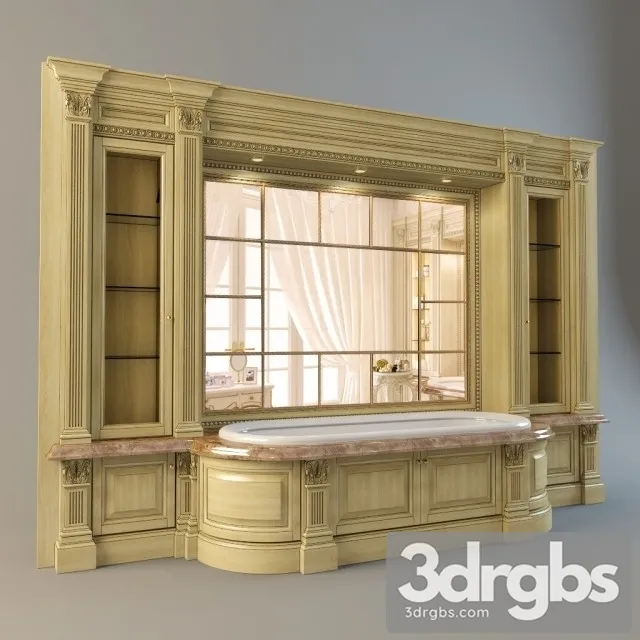 Wall Furniture Bathroom 3D Model Download