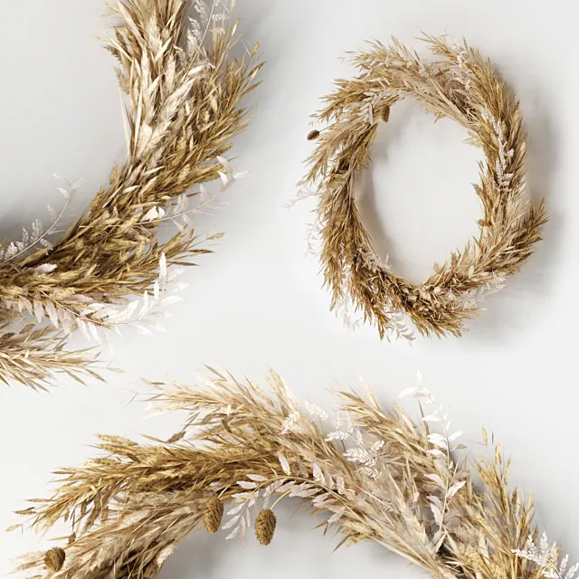 Wall hanging Pampas Ring-01 3D Model